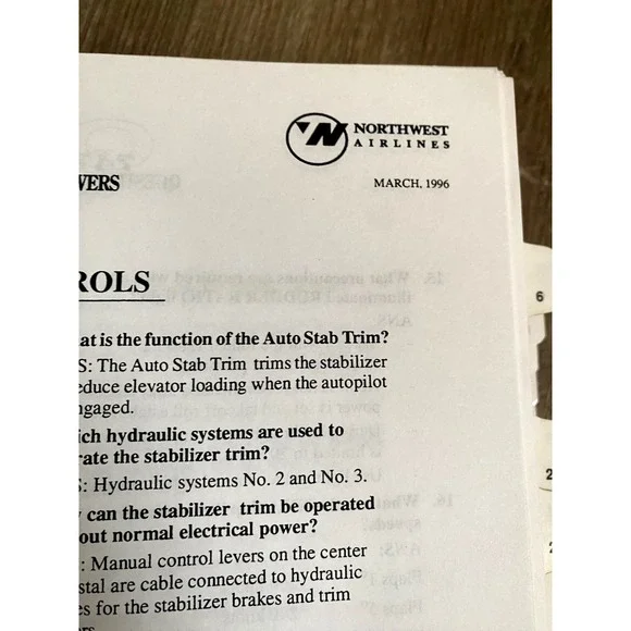 Northwest B747 Flight Crew‎ Training Manual Binder Original Set 2 80s 90s NWA - Picture 12 of 15